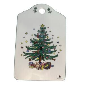Nikko Japan Christmastime Retired Ceramic Cutting Trivet Snack Cheese Board
